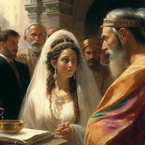 An image of an ancient Jewish wedding